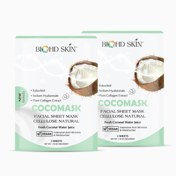 COCOMASK Coconut Cellular Bakuchiol Facial Sheet Mask (Set 2 Boxes)